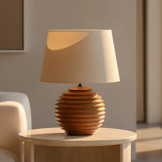 Eryon Handcrafted Wooden Table Lamp