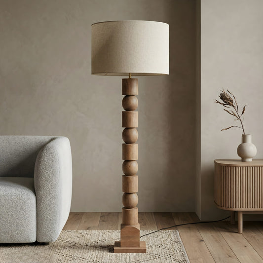 Moro Geometric Totem Wooden Lamp