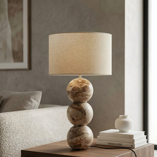 Soren Stacked Marble Lamp Collection