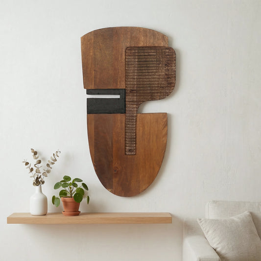 Sorrel Abstract Wooden Wall Panel