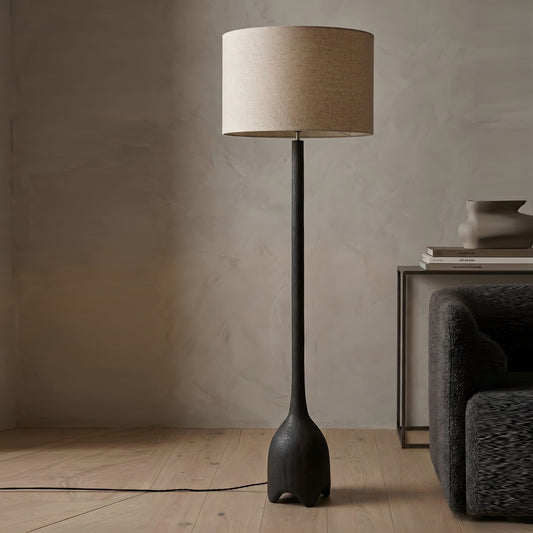 Radice Textured Wooden Floor Lamp