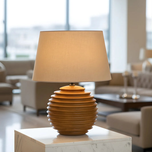 Eryon Handcrafted Wooden Table Lamp