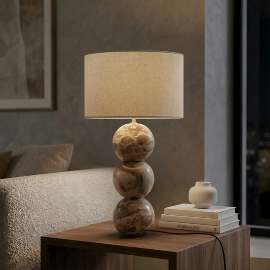 Soren Stacked Marble Lamp Collection
