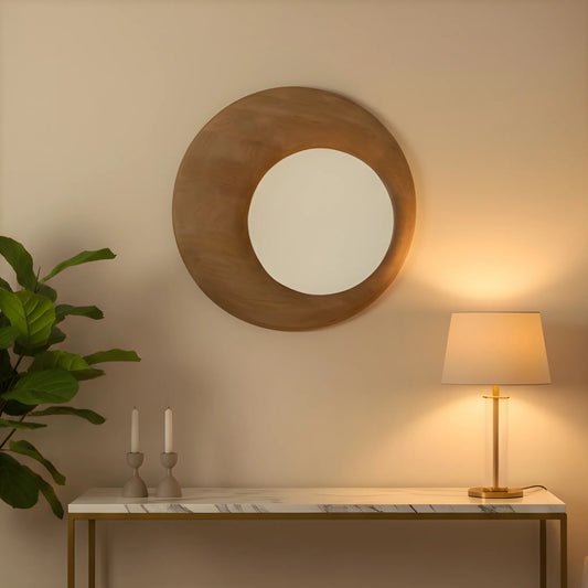 Cresma Wooden Crescent Mirror