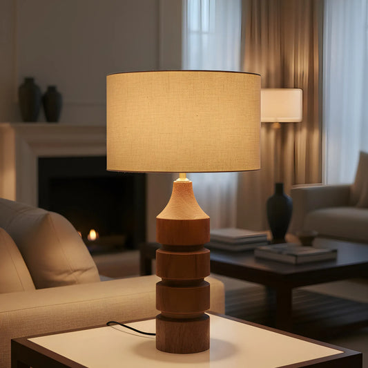 Kova Tiered Wooden Lamp Base