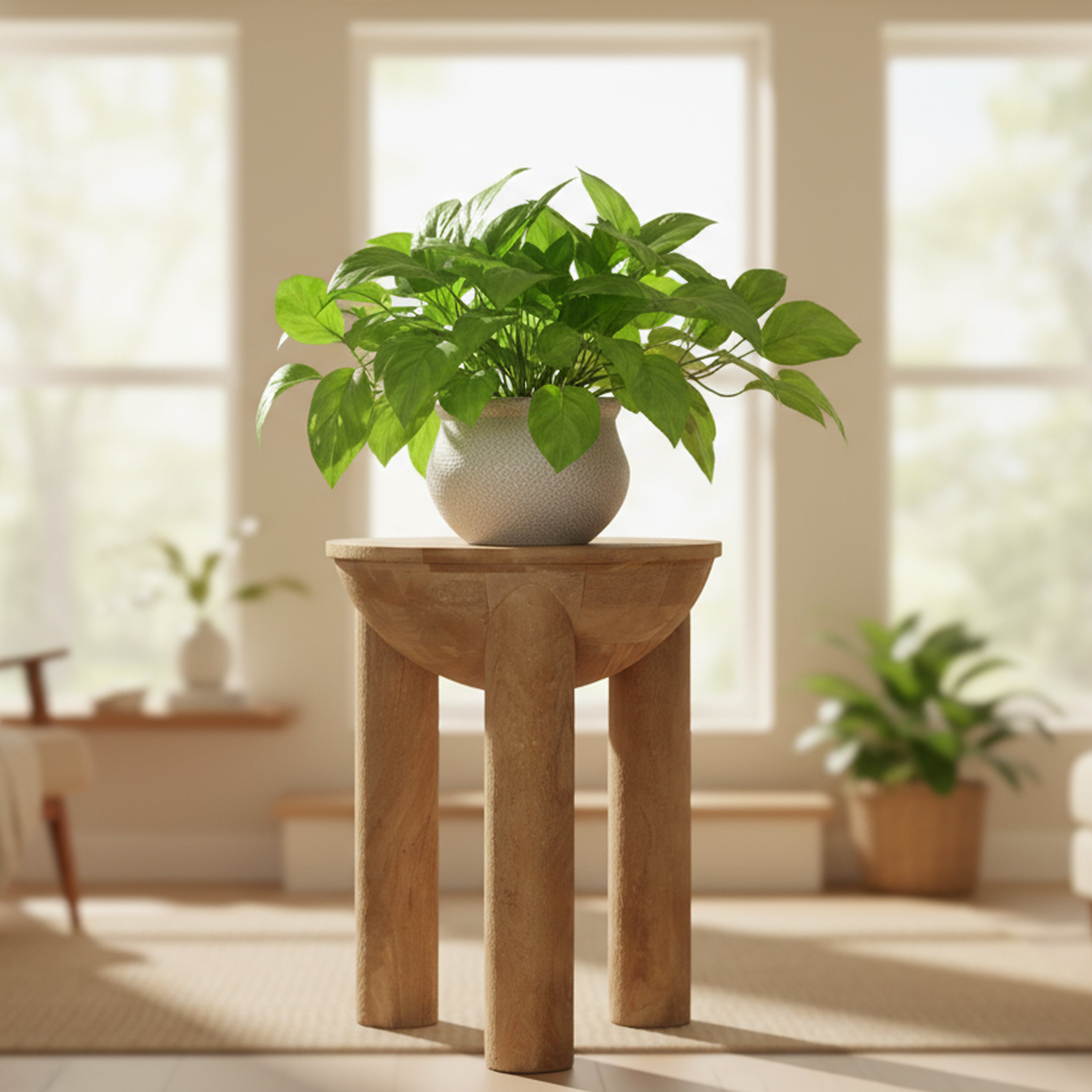 Ravien Handcrafted Wooden Floor lamp