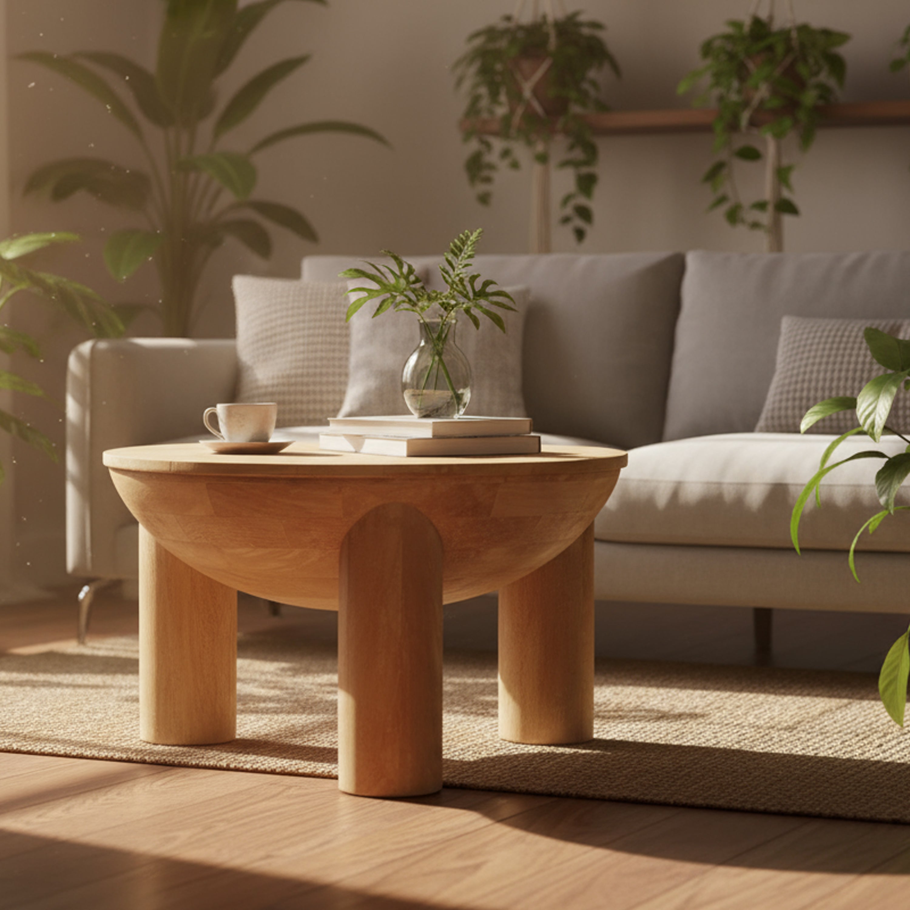 Ravien Handcrafted Wooden Floor lamp
