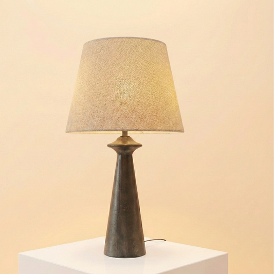 Nivara Handcrafted Mango Wood Table Lamp