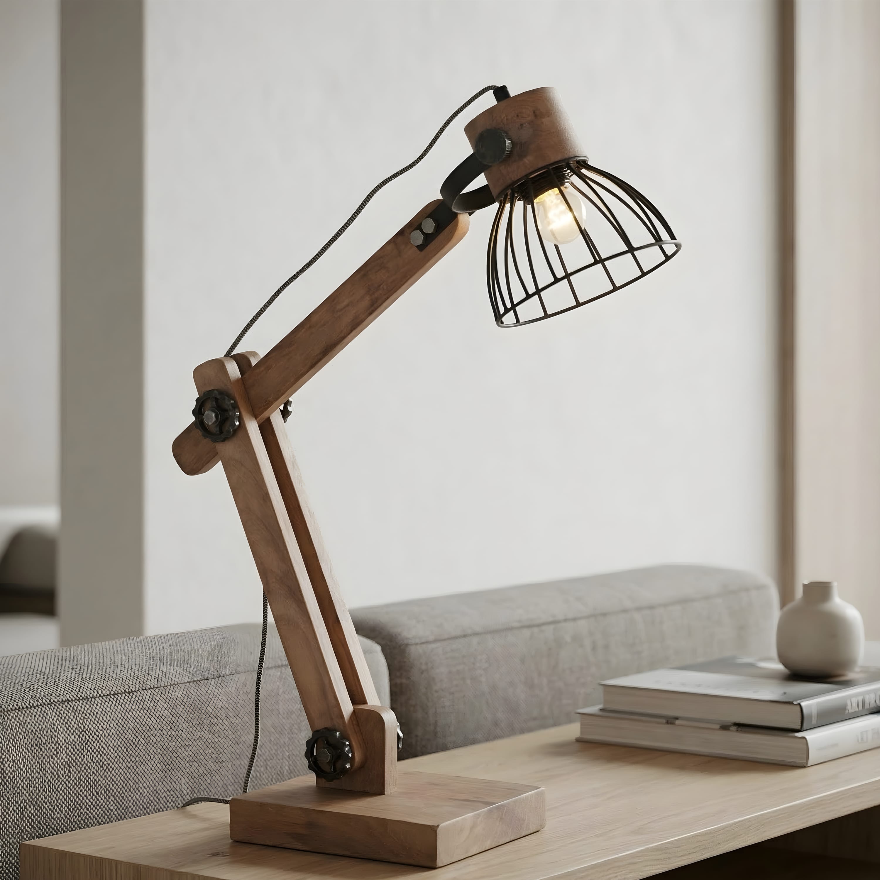 Calder Wooden Task Lamp – MÂZIA