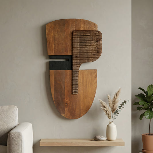 Sorrel Abstract Wooden Wall Panel