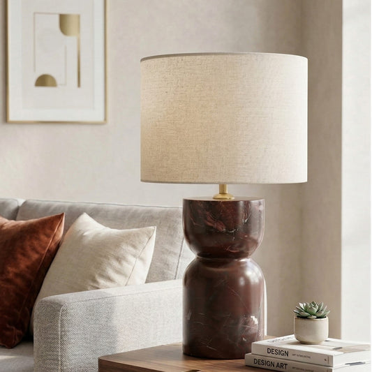 Cleo Sculptural Marble Lamp Collection