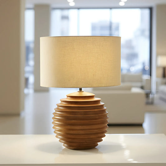 Eryon Handcrafted Wooden Table Lamp