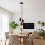 Solene Handcrafted Mango Wood Hanging Lamp