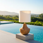 Kael Handcrafted Mango Wood Table Lamp