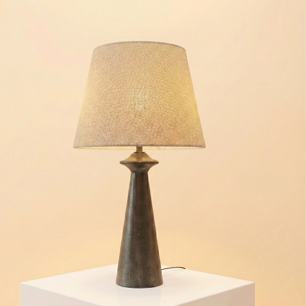 Nivara Handcrafted Mango Wood Table Lamp
