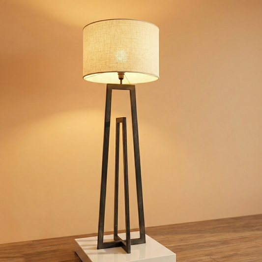 Arden Handcrafted Wooden Table & Floor Lamp