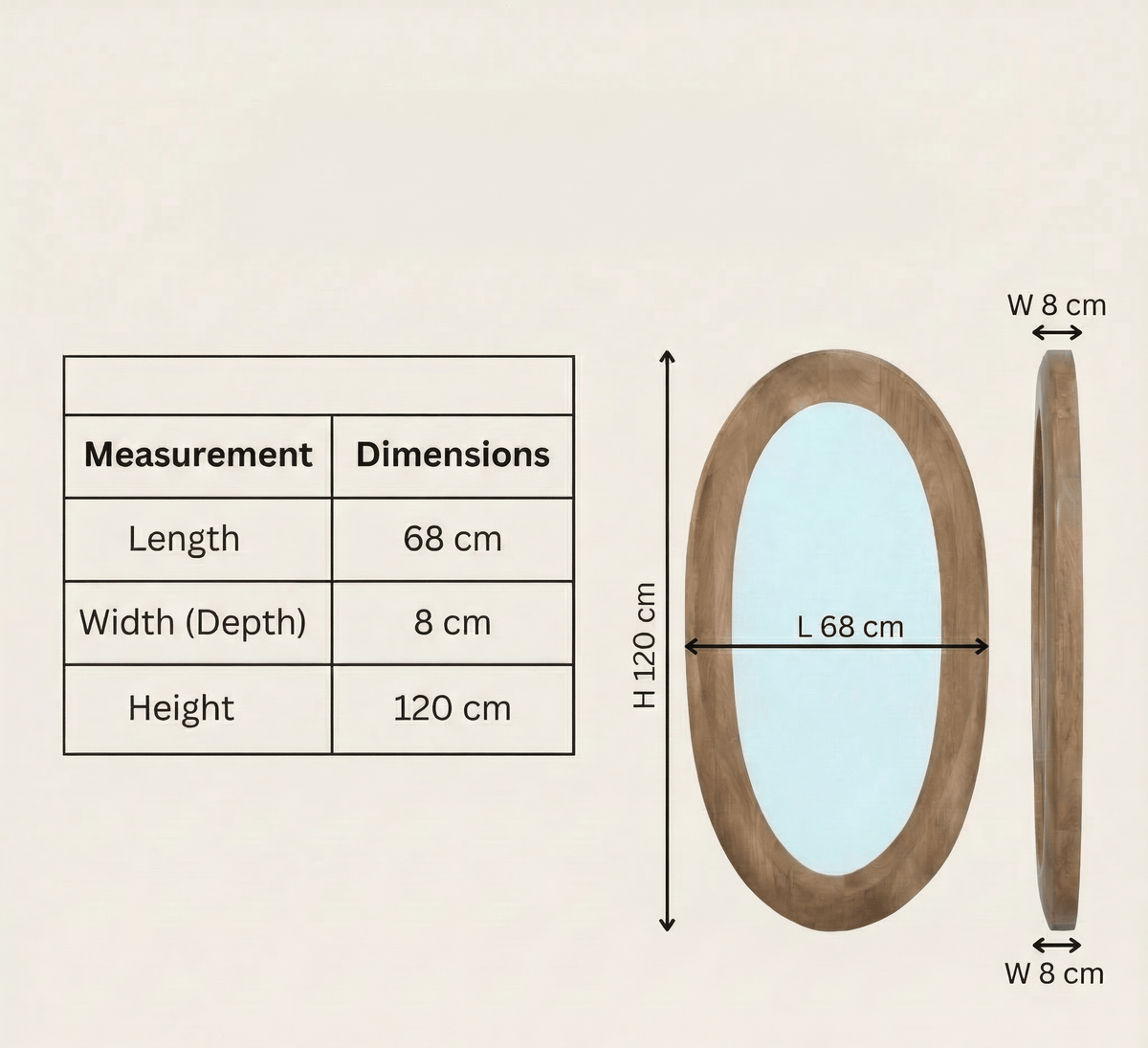 Aurelia Oval mirror, image 3