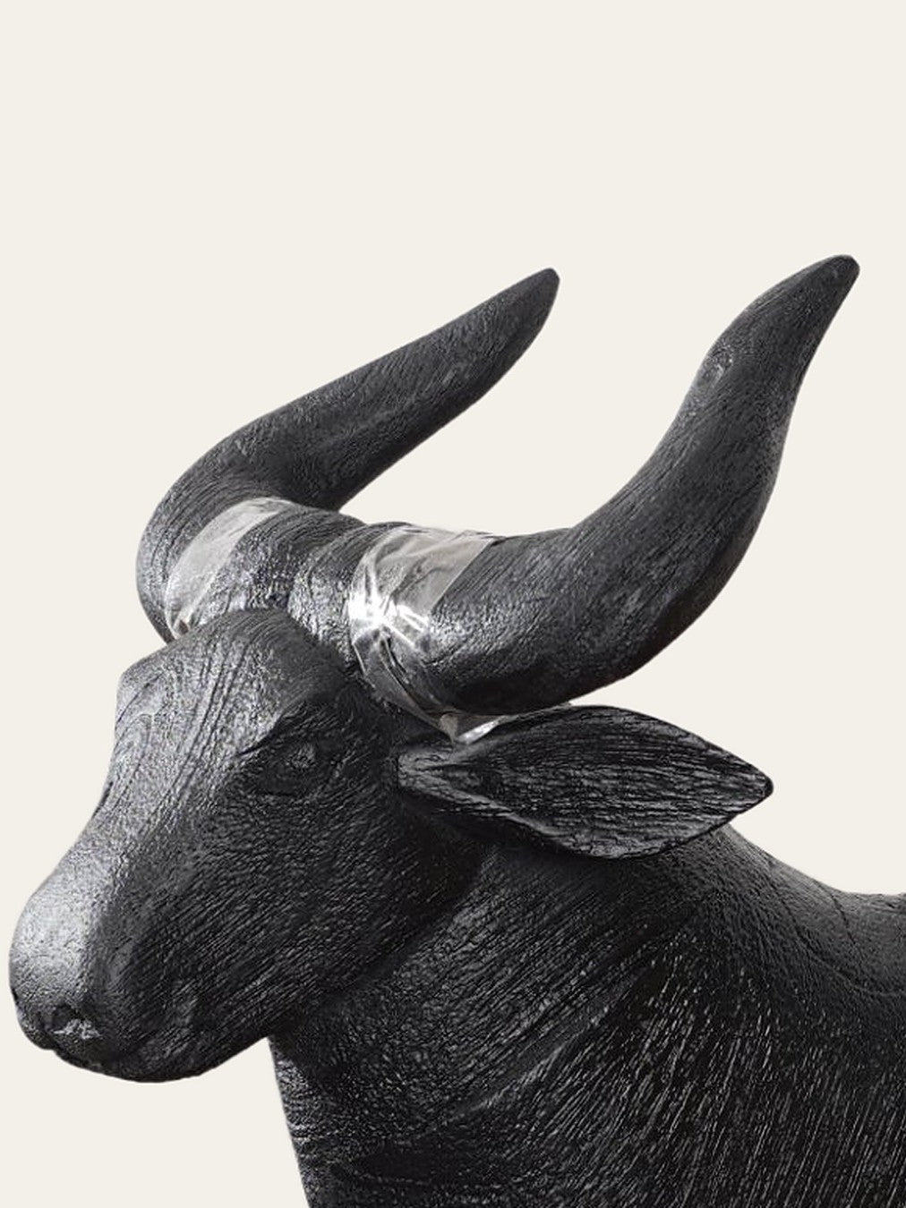 Mela Bull Sculpture: head and horns, image 3