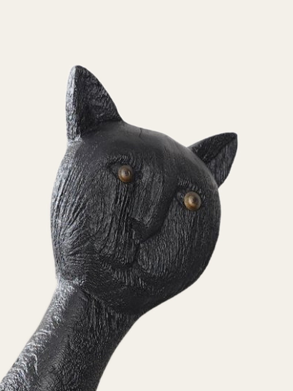Mela Long-Neck Cat Sculpture: face, Large, image 3