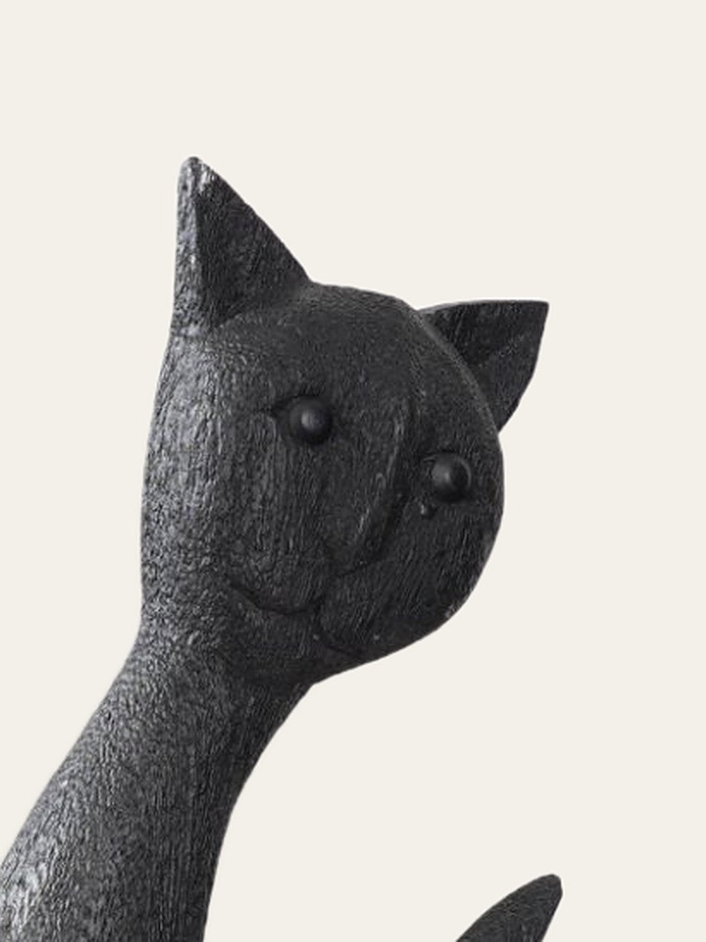 Mela Long-Neck Cat Sculpture: face, Medium, image 4