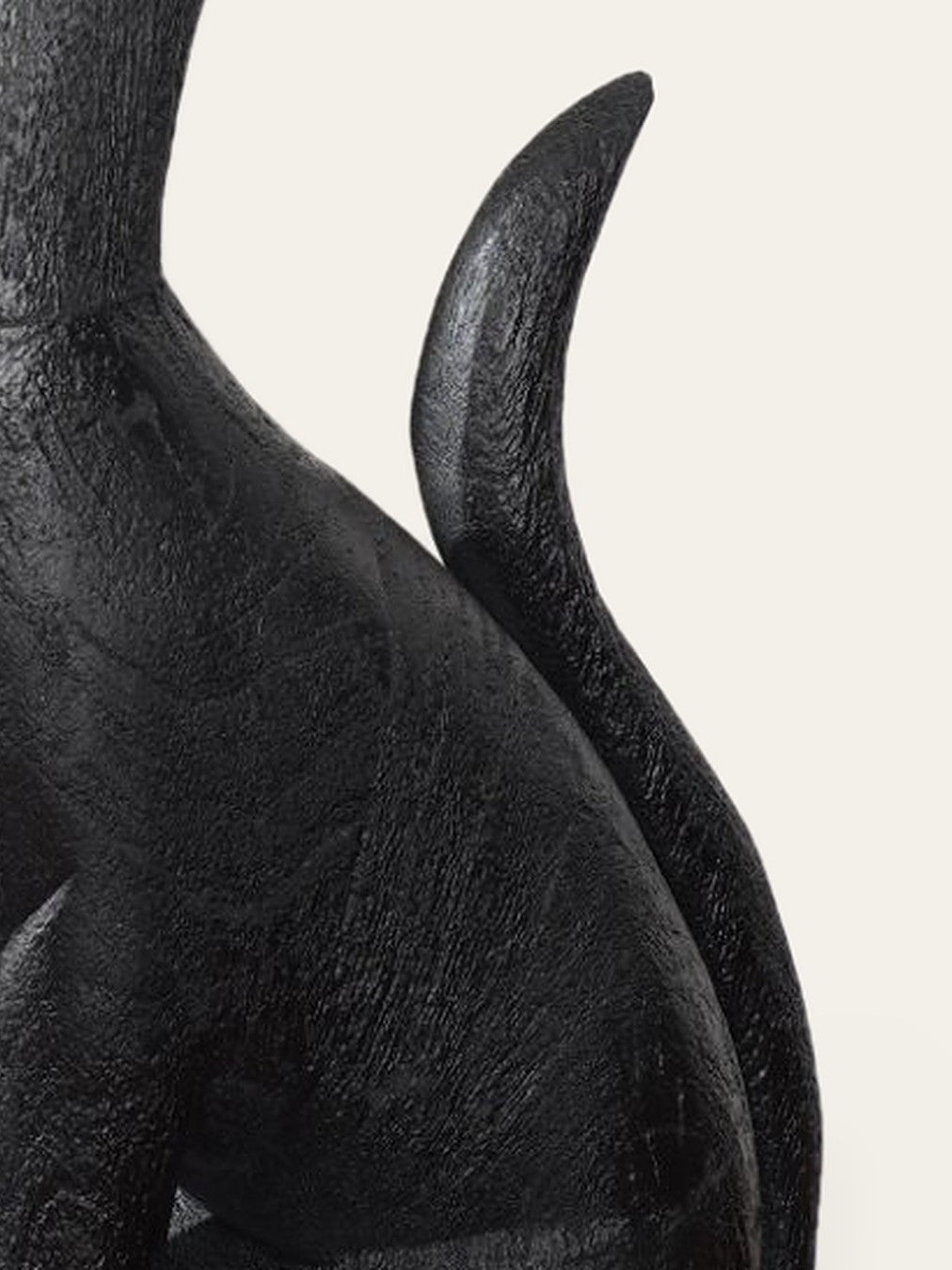 Mela Long-Neck Cat Sculpture: tails and texture, image 5