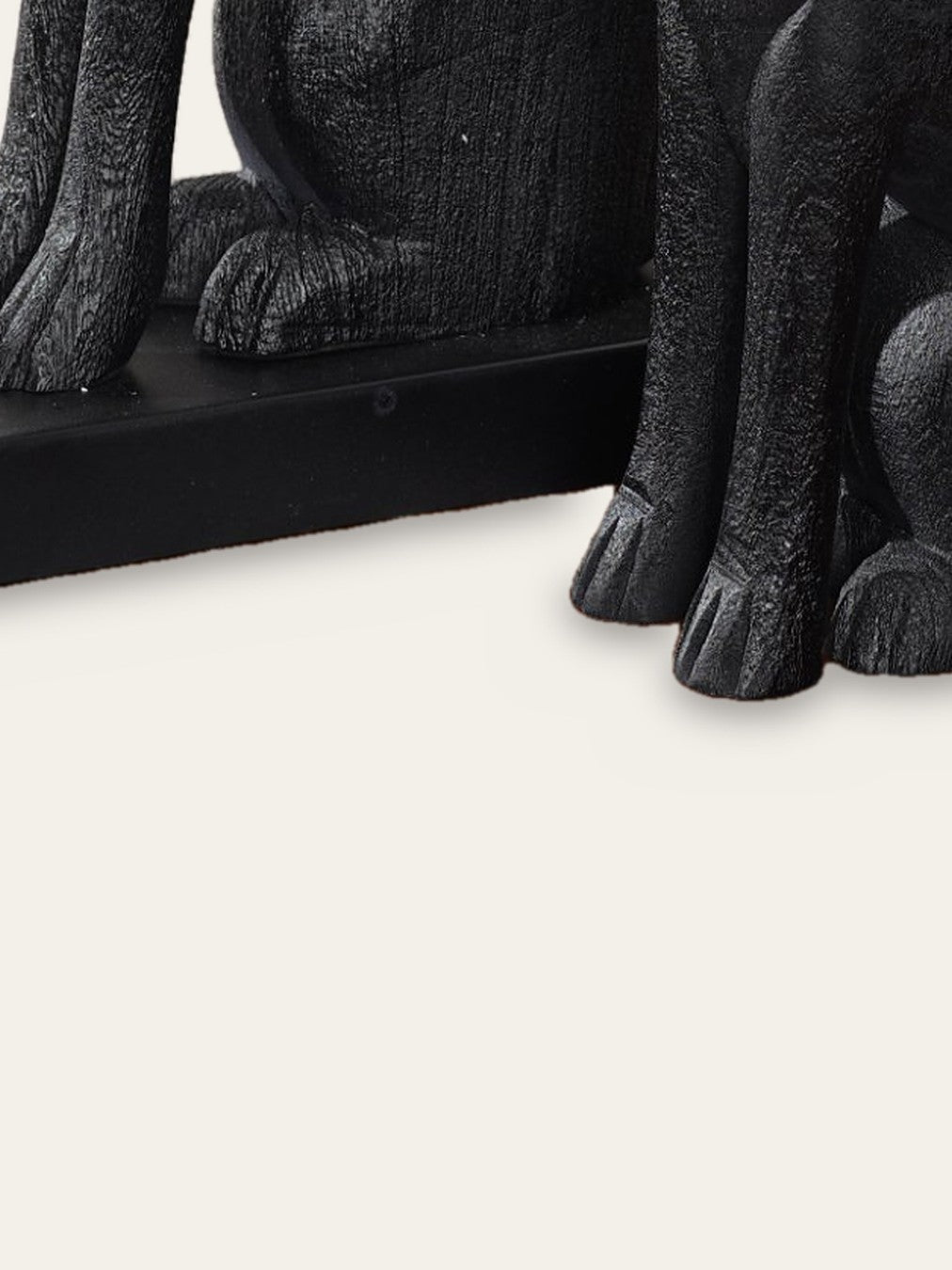 Mela Long-Neck Cat Sculpture: paws and base, image 6