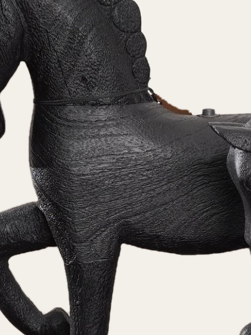 Mela Prancing Horse Sculpture: wood grain and texture, image 6