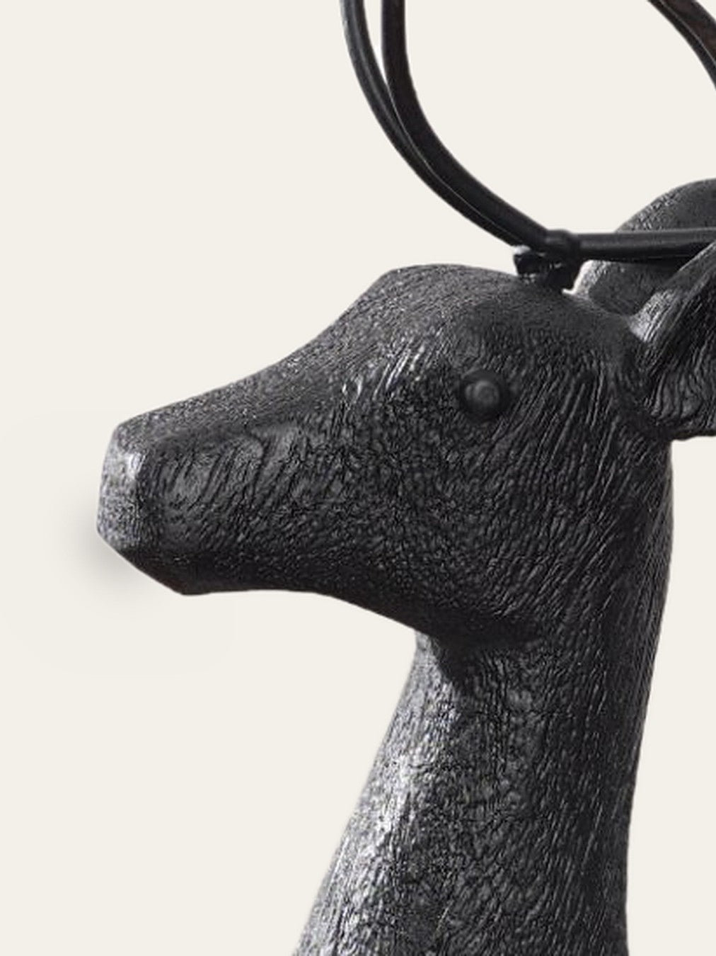 Mela Resting Deer Sculpture: face, image 4