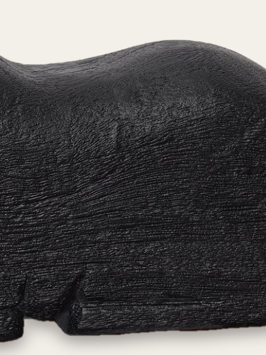 Mela Resting Deer Sculpture: wood grain and texture, image 5