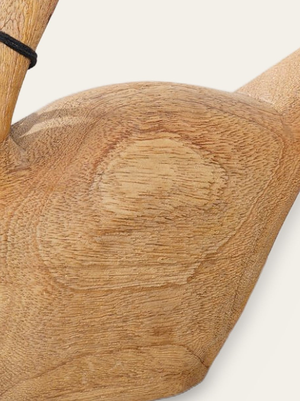 Mela Swan Sculpture: wood grain and knot, image 5